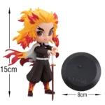 Anime 15cm Demon Slayer Figure Nezuko Tanjirou Zenitsu Inosuke Kyoujurou Giyuu Kawaii Qposket PVC Model Toys children Gift 6