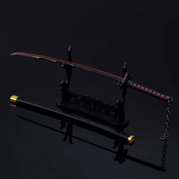 25cm Metal Bleach Katana Sword Ichigo Aizen Cosplay Prop Ninja Knife Iron Japanese Samurai Katana Real Weapon Kid Toy Anime Gift 4