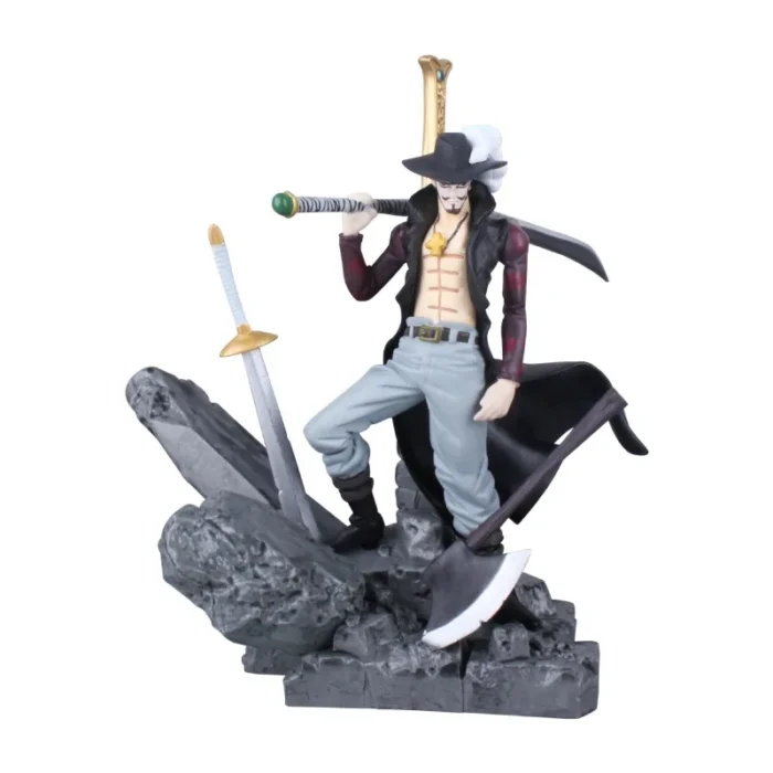 17CM ONE PIECE Anime Figures Dracule Mihawk Top Decisive Battle Action Figure PVC Model Toys Collection Ornaments Doll Fans Gift 5