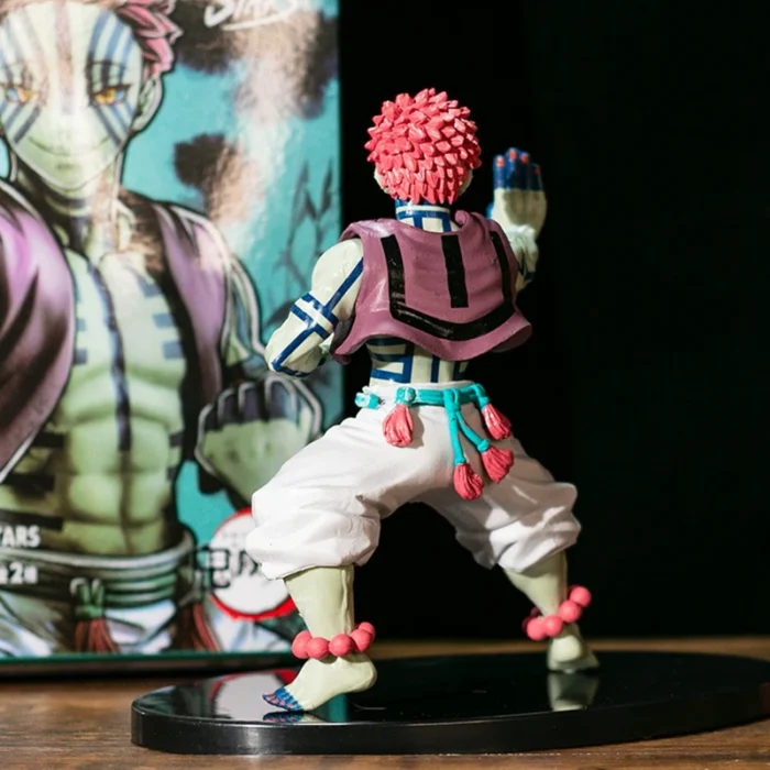 20CM Anime Figure Demon Slayer Juuni Kitsuki Akaza Battle Figure Toy Gift PVC Figure New Static Table Decoration Box Set 4