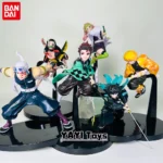 Hot Demon Slayer Anime Figure Tanjirou Agatsuma Zenitsu Kyoujurou Anime Model Action Figure PVC collection Toy for Kids Gift 1