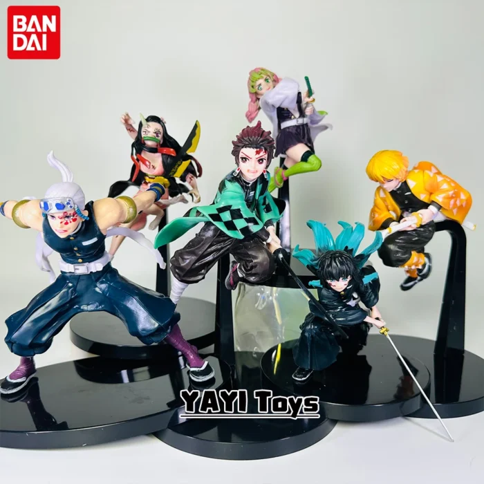 Hot Demon Slayer Anime Figure Tanjirou Agatsuma Zenitsu Kyoujurou Anime Model Action Figure PVC collection Toy for Kids Gift 1