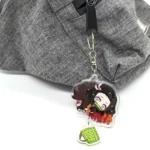 Anime Keychains Demon Slayer Keychain Tanjirou Kamado Nezuko Tomioka Giyuu Kimetsu No Yaiba Acrylic Key Ring Cute Funny Cartoon 5