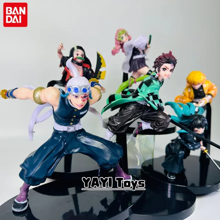 Hot Demon Slayer Anime Figure Tanjirou Agatsuma Zenitsu Kyoujurou Anime Model Action Figure PVC collection Toy for Kids Gift 2