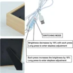 Anime Figure Light Painting Photo Frame Dragon Ball Z Goku Led Night Light Lamp Bedside Table Decorate Christmas Gifts Moon Lamp 6