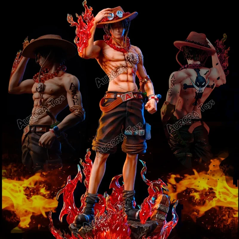9.44in/24cm Anime One Piece Figure Ace Figure PVC Collectible Statue Model Toys Gifts 1