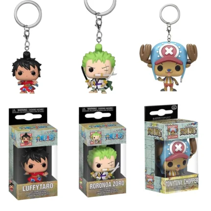 PVC Keychain Unisex Cartoon Anime ONE PIECE Luffy Doll Fashion Student Bag Pendant Cute Style Chain keychain accessory gift POP 1