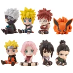 New 8pcs/set Anime Figure Naruto Shippuden Hinata Sasuke Itachi Kakashi Gaara Action Figure Q Version PVC Figures Toys Gift 1