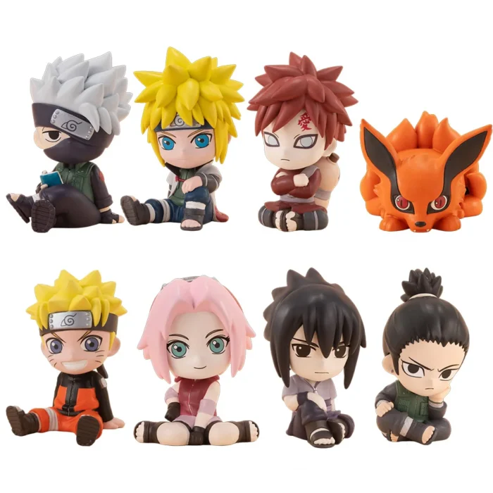 New 8pcs/set Anime Figure Naruto Shippuden Hinata Sasuke Itachi Kakashi Gaara Action Figure Q Version PVC Figures Toys Gift 1