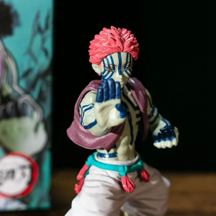 20CM Anime Figure Demon Slayer Juuni Kitsuki Akaza Battle Figure Toy Gift PVC Figure New Static Table Decoration Box Set 5