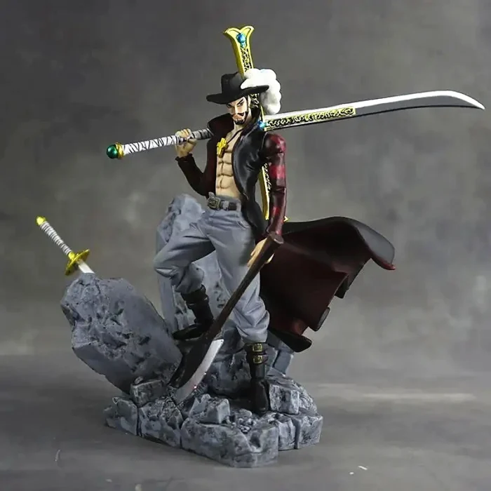 17CM ONE PIECE Anime Figures Dracule Mihawk Top Decisive Battle Action Figure PVC Model Toys Collection Ornaments Doll Fans Gift 1