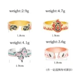 Anime Demon Slayer Ring Kimetsu No Yaiba Kamado Tanjirou Inspired Adjustable Ring For Fans Cosplay Props Jewelry Gift 6