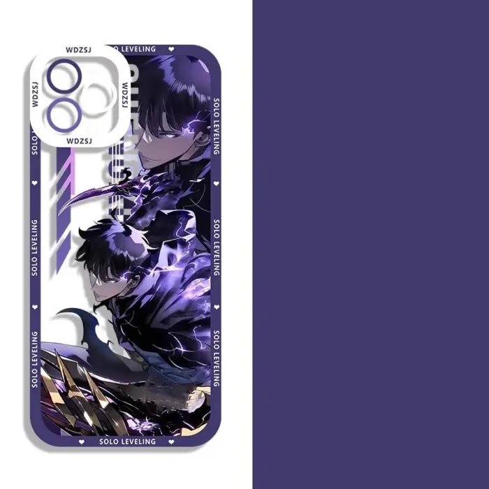 Anime Solo Leveling Case For Iphone 16 Pro Max 15 11 14 13 12 Mini 7 8 Plus XR Cover Soft Silicone Funda Transparent 3