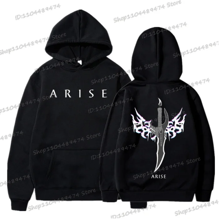 Anime Solo Leveling Hoodies Men Women Loose Hip Hop Sweatshirts Vintage Grunge Gothic Graphic Pullover Manga Solo Leveling Hoody 5