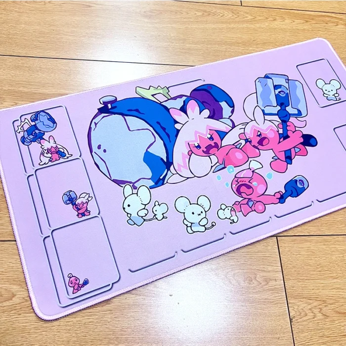 Pokemon PTCG Play Mat The Starry Night Style Gengar Pikachu Figure Table Games Mat Duel Plate Rubber Card Mat Anime Mouse Pad 4