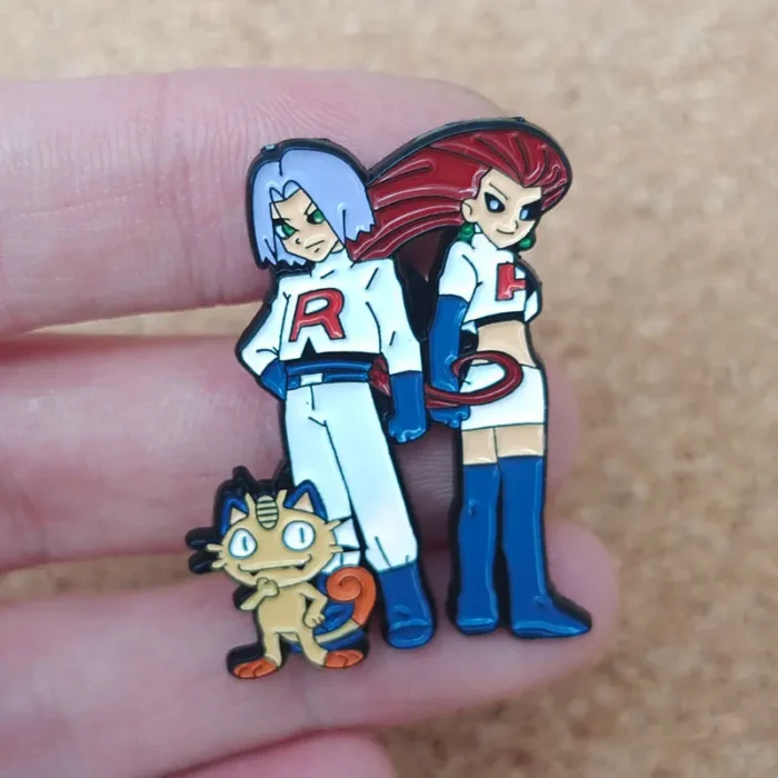 Pokemon James Anime Brooch For Backpacks Enamel Pin Metal Brooch Pin For Women Badges Pin Brooches Jewelry Accessories 3