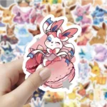 10/30/60pcs Cute Cartoon Pokemon Eevee Stickers Anime Decal Toys Graffiti Laptop Scrapbook Phone Waterproof Kawaii Sticker Gifts 5