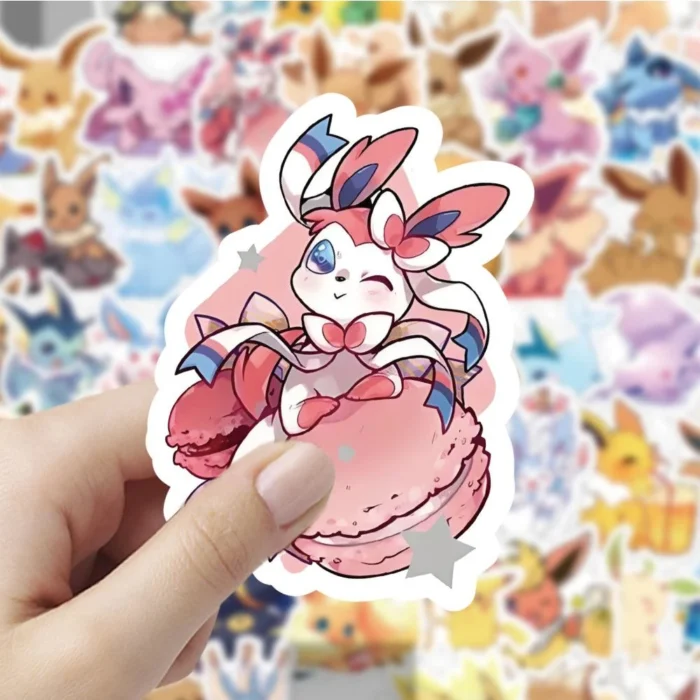 10/30/60pcs Cute Cartoon Pokemon Eevee Stickers Anime Decal Toys Graffiti Laptop Scrapbook Phone Waterproof Kawaii Sticker Gifts 5