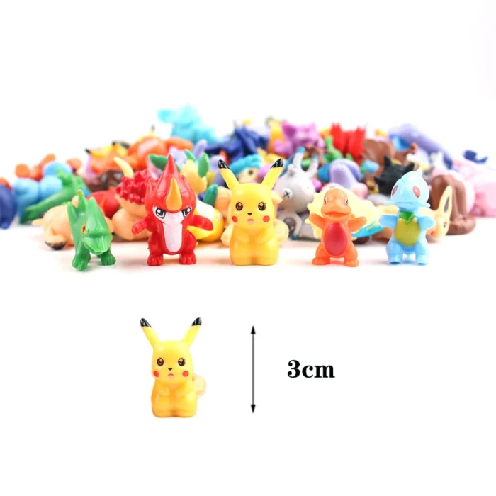 24-144 Pcs Pokemon Action Figure 2-3CM Not Repeating Mini Figures Model Toy Pikachu Anime Kids Collect Dolls Birthday Gifts 6