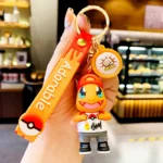 Pokemon Keychain Anime Figures Pikachu Cartoon Key Chain Charmander Psyduck Fashion Bag Keyring Pendant Accessories Toy Kid Gift 3