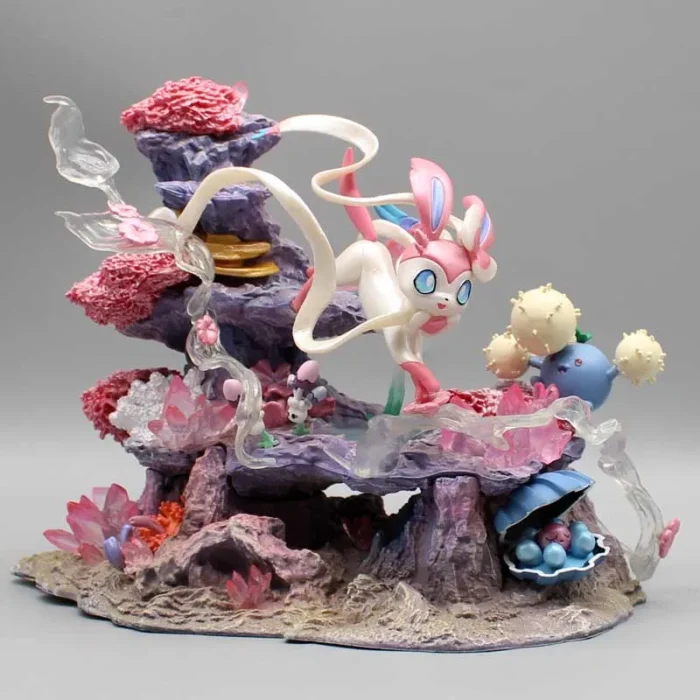 Pokemon Sylveon Anime Figures Eevee Island 20cm Action Gk Figurine Pvc Statue Desk Decora Collectible Model Toys Christmas Gifts 3