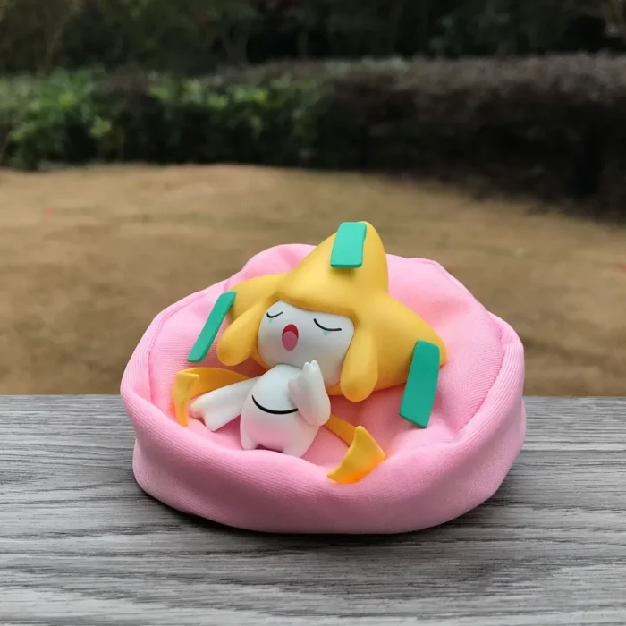 6 Styles Pokemon Starry Dream Pikachu Bulbasaur Eevee Snorlax Jirachi Komala Sleeping Anime Figures PVC Toys Kawaii 4