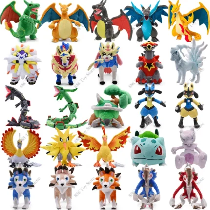 Anime Shiny Charizard Plush Pokemon Toys Cute Mega Evolution X Charizard Articuno Lucario Stuffed Peluche Kids Christmas Gifts 1