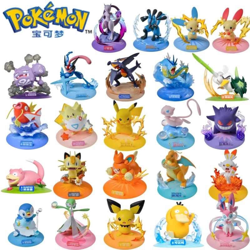 FUNISM Genuine Pokemon Figures Pikachu Mewtwo Figurine Gardevoir Weezing Anime Model Pocket Monster kid's Toy Collection Gift 1