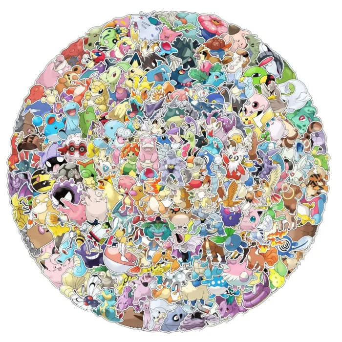 10/50/100/200Pcs Kawaii Pikachu Pokemon Stickers Motorcycle Phone Car Skateboard Laptop Decal Sticker Waterproof Classic Toy 2
