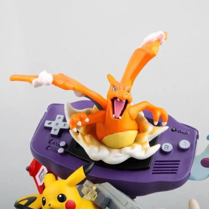 20cm pokemon Pikachu Anime Figure Pikachu Game Machine Model Gameboy Pika Mew Charizard Doll PVC Statue Ornament Decora Toy Gift 3