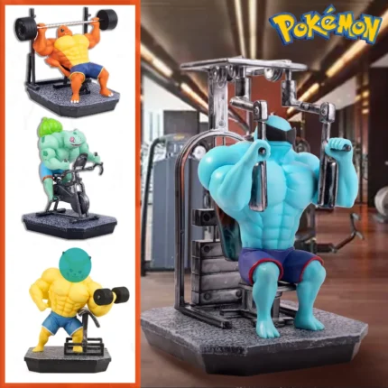 Pokemon Toys GYM Figurines Cartoon Fitness Muscle Man Action Figure Charmander Bulbasuar Squirtle Gengar Fit Model Anime Toys 1