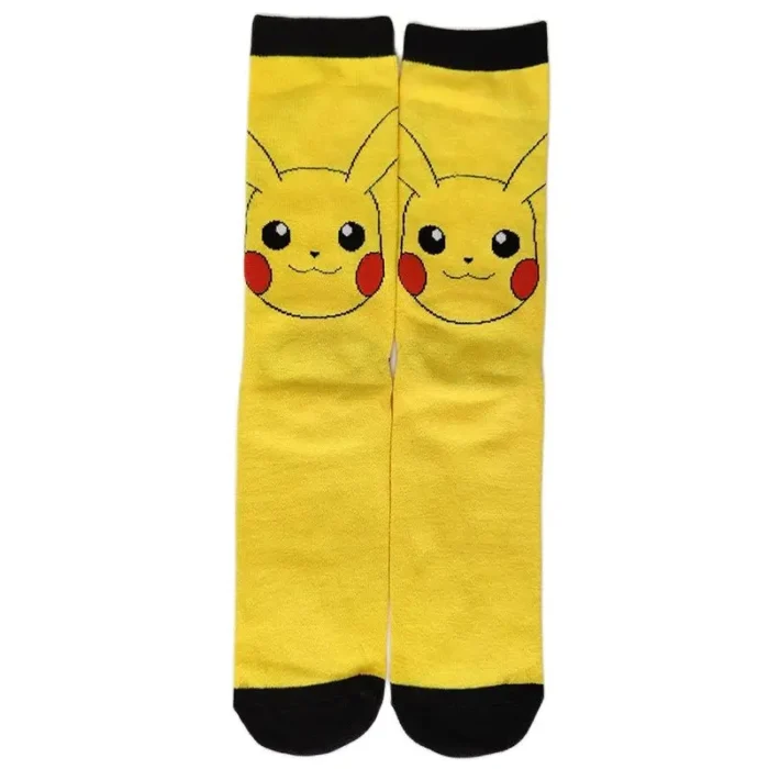 Pokemon Men's Fashion Trend Long Socks Cartoon Anime Figure Pikachu Eevee Gengar Unisex Athletic Harajuku Socks 4