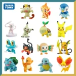 TAKARA TOMY Pokemon 4-6cm Charmander Popplio Litten Pikachu Rowlet Treecko Eevee Fennekin Greninja Anime Action Figure Dolls Toy 1