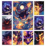 Anime Pokemon Canvas Painting Bulbasaur Charmander Squirtle Poster and Print Watercolor Wall Art Picture Home Decor Kids Gifts 2