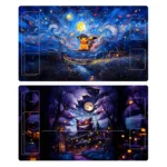Pokemon PTCG Play Mat The Starry Night Style Gengar Pikachu Figure Table Games Mat Duel Plate Rubber Card Mat Anime Mouse Pad 1