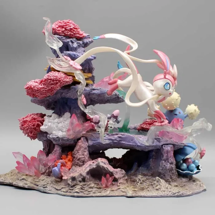 Pokemon Sylveon Anime Figures Eevee Island 20cm Action Gk Figurine Pvc Statue Desk Decora Collectible Model Toys Christmas Gifts 4