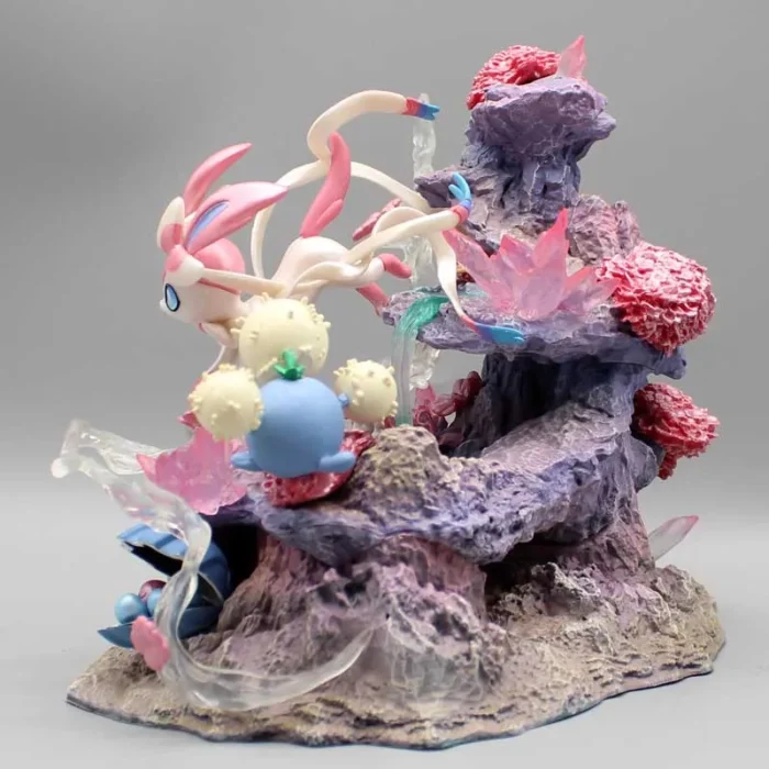 Pokemon Sylveon Anime Figures Eevee Island 20cm Action Gk Figurine Pvc Statue Desk Decora Collectible Model Toys Christmas Gifts 5