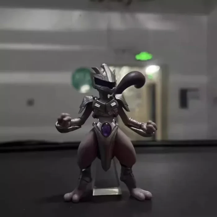 11cm Pokemon Figure Mewtwo Anime Figure Steel Mewtwo cool Figurine Pvc Statue Model Decorations Toys for Kid Gifts Collection 5