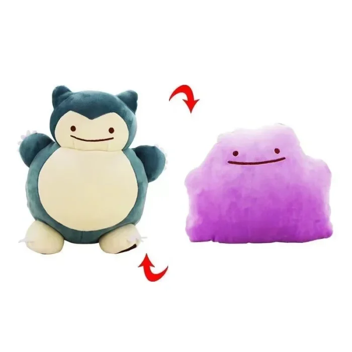 20cm Pokemon Anime Dolls Reversible Pillow Cushion Ditto Transform Snorlax Plush Toys Pillow Doll For Kids Gift 2