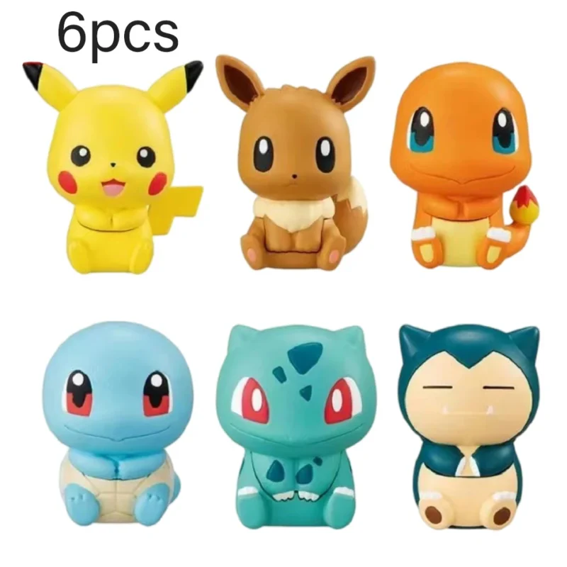 6pcs Pokemon Pikachu Anime Toys Dolls for Kids Action Figure Toy Charmander Squirtle Cartoon Doll Boys Girls Child Birthday Gift 1