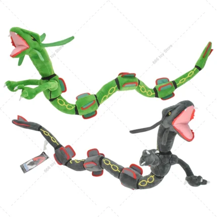 75CM Pokemon Plush Rayquaza Shiny Rayquaza Green Black Peluche Stuffed Doll Toys Gifts for Kids Birthday Christmas 1
