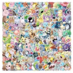 10/50/100/200Pcs Kawaii Pikachu Pokemon Stickers Motorcycle Phone Car Skateboard Laptop Decal Sticker Waterproof Classic Toy 1
