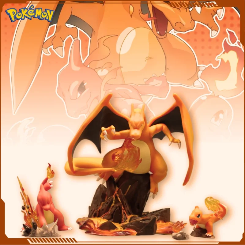 Pokemon Anime Figure Dragonite Charizard Evolution Action Figurine 13.5cm Pvc Statue Model Doll Collectible Room Decora Toy Gift 1