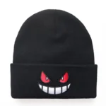 6Colors Pokemon Gengar Kawaii Cartoon Anime Cute Wool Embroidery Knitted Hat Warm Pullover Cap Gifts For Girls 2