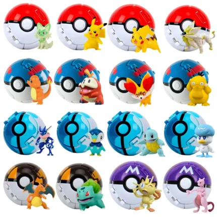 Pokeball Pokemon Figurine Elf Ball Anime Figure Cartoons Pikachu Charizard Pocket Monster Pet Anime Action Model Toy Kids Gifts 1