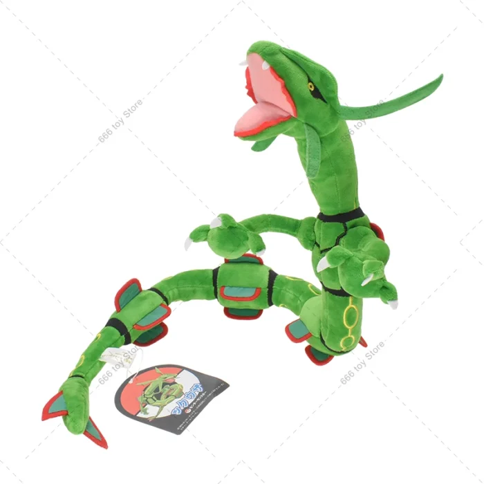 75CM Pokemon Plush Rayquaza Shiny Rayquaza Green Black Peluche Stuffed Doll Toys Gifts for Kids Birthday Christmas 3