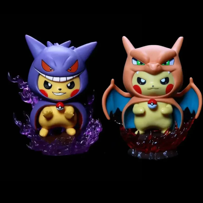 12cm Pokemon Figure Pikachu Cos Gengar Charizard Model Doll Collectible Toy Gifts Cartoon Kawaii Figurine Statue Anime Figures 1