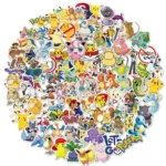 50/100Pcs Pokemon Stickers Kawaii Pikachu Skateboard Bicycle Guitar Laptop Kids Waterproof Stiker Toys 6