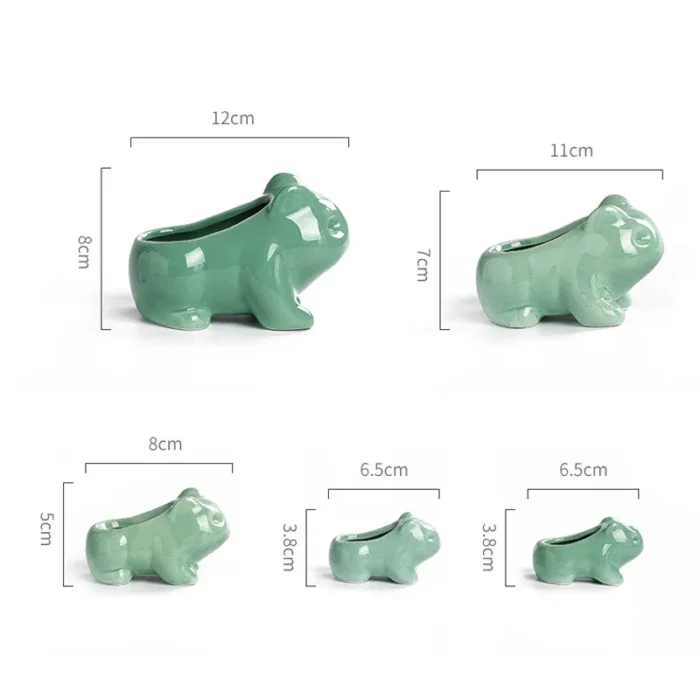Pokemon Bulbasaur Ceramic Mini Flowerpot Cute Succulent Green Plants Flower Pot with Hole Home Garden Decoration Planters Gift 6