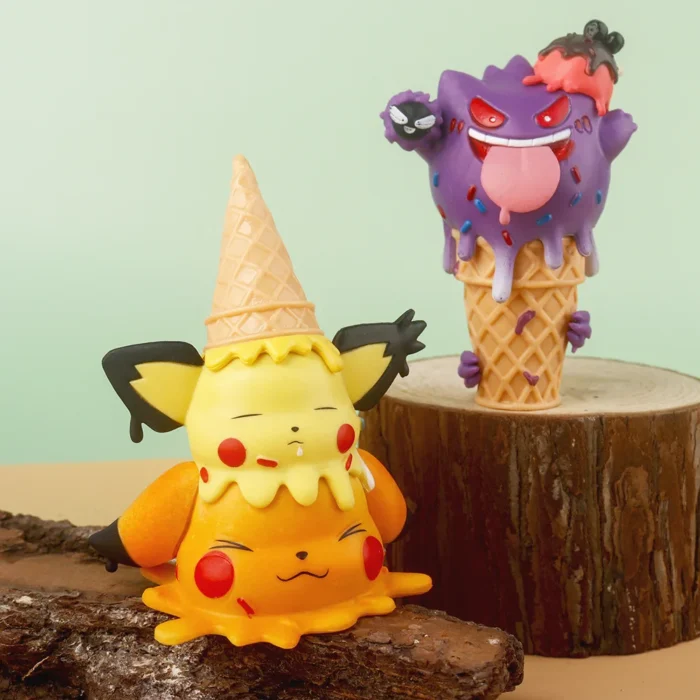 Hot Pokemon ice cream  Anime figure model Action Figure Pikachu Gengar Model Toy Cartoon Collectible Doll For Kids Gifts 4